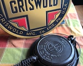 Griswold American 9 Waffle Iron No 156 with Bail Handle Base