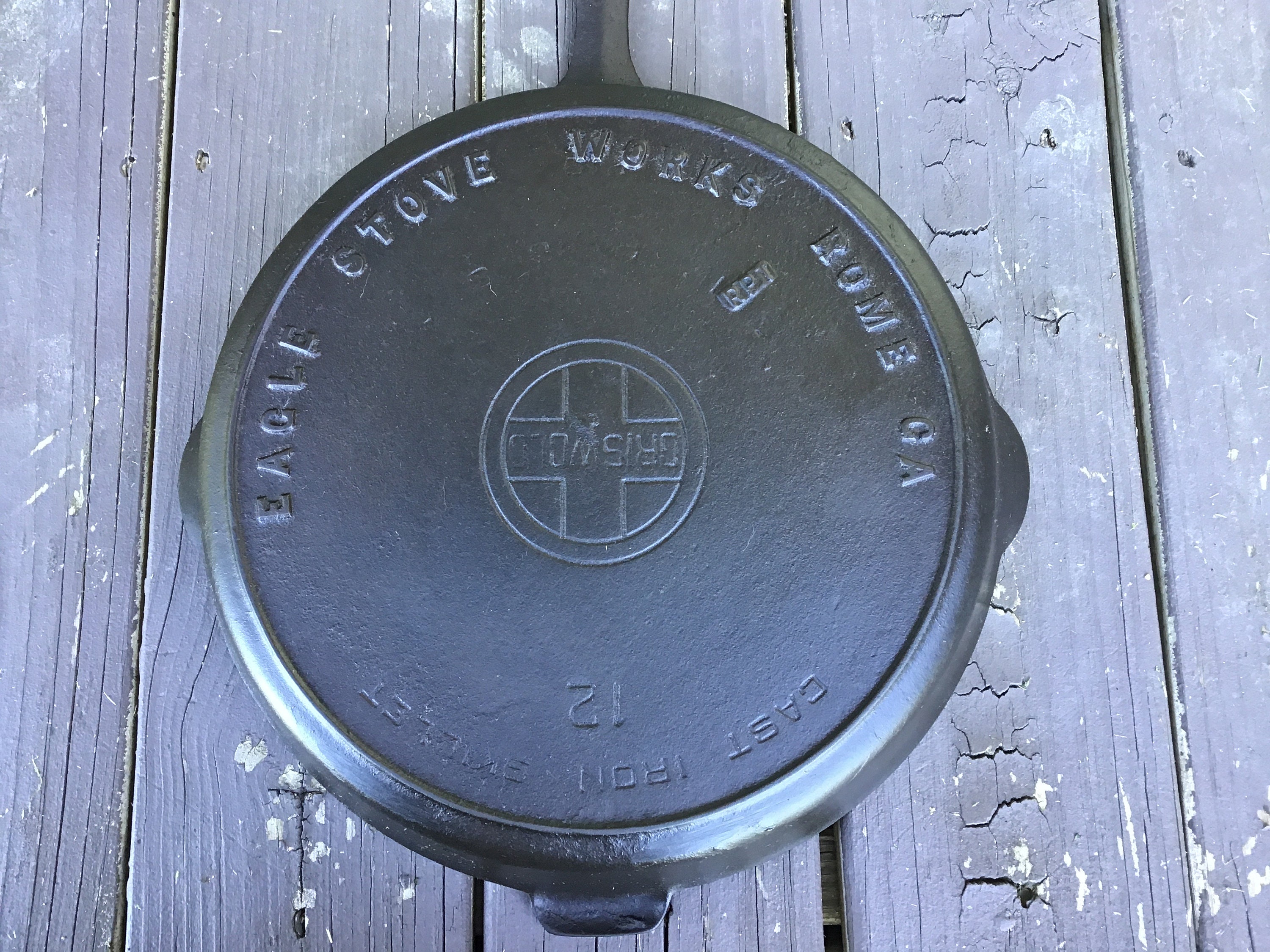 Vintage Eagle Stove Works 12 Cast Iron Skillet with Griswold Etsy