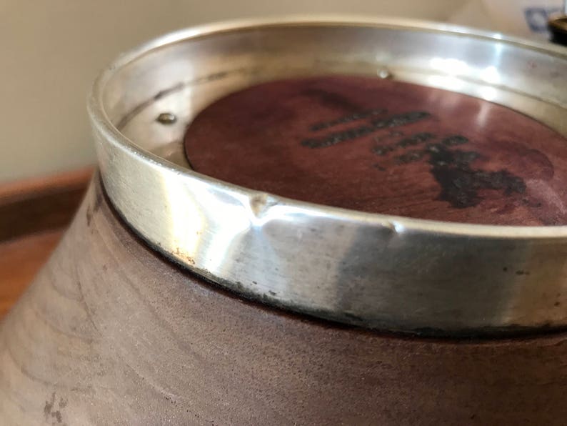 Vintage Mahogany Bowl Designed by Richard Hudson for Revere Silversmiths