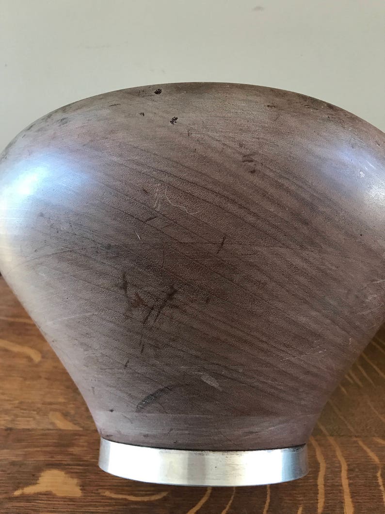 Vintage Mahogany Bowl Designed by Richard Hudson for Revere Silversmiths