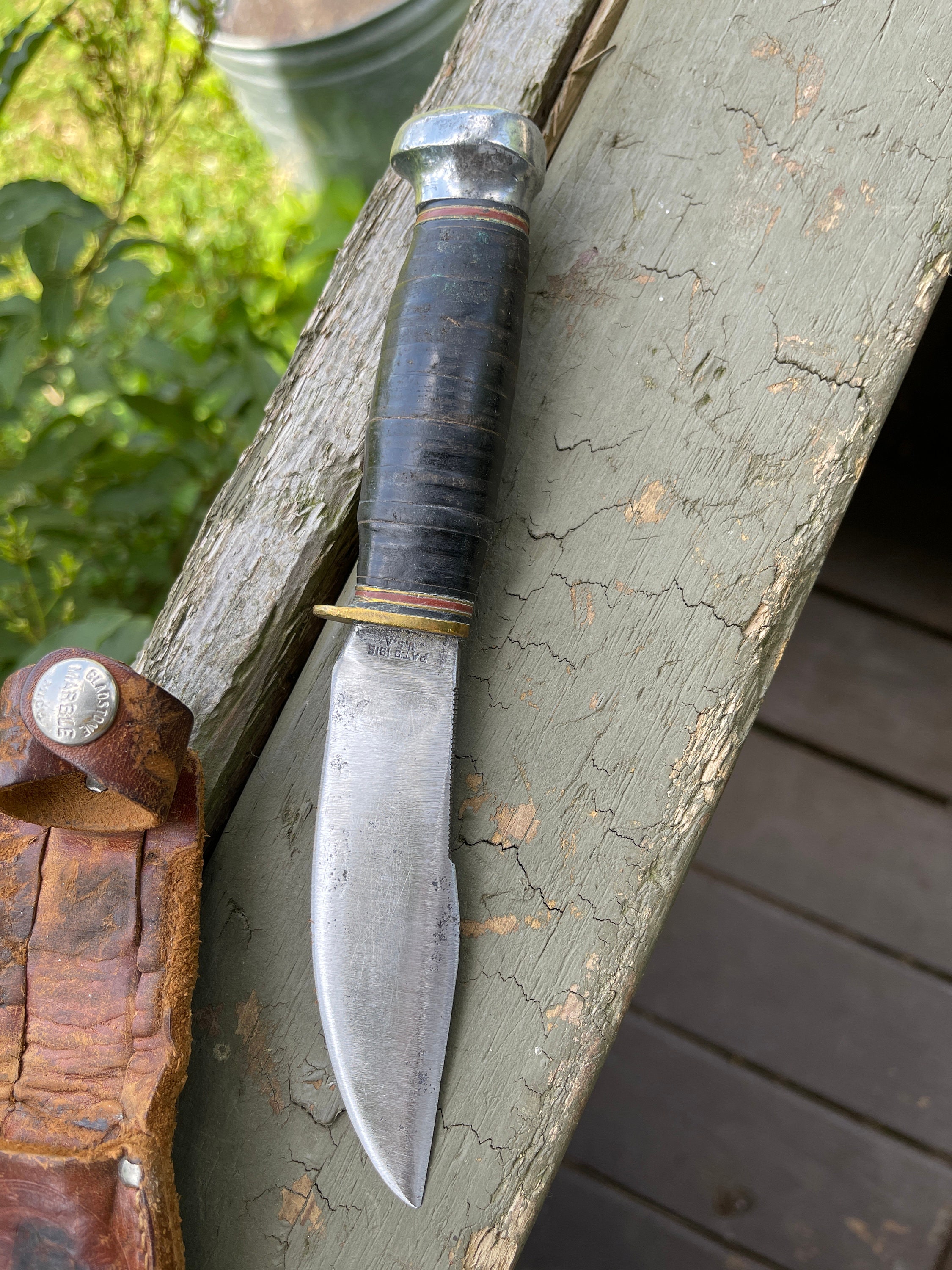 Antique Marble Boy Scout Knife with Leather Sheath pat date Etsy