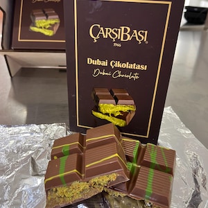 Dubai Chocolate, Angel Hair Chocolate Bar.