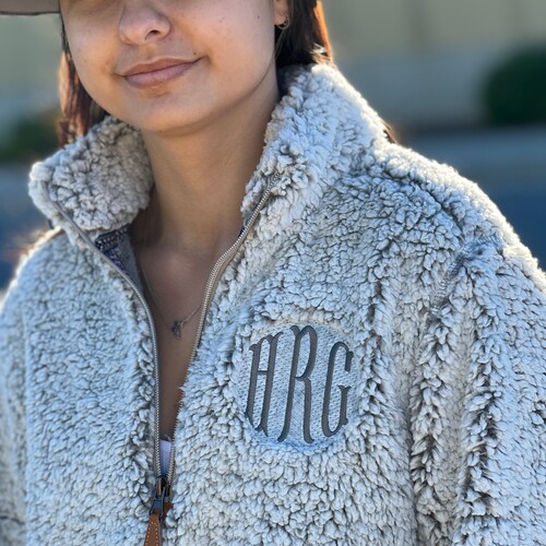 plus size sherpa half zip