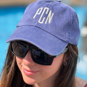 Custom made Adams Optimum Pigment Dyed Cap - Blank, LP101 Monogrammed Baseball Cap- Bridesmaid Gift - Initial Hat