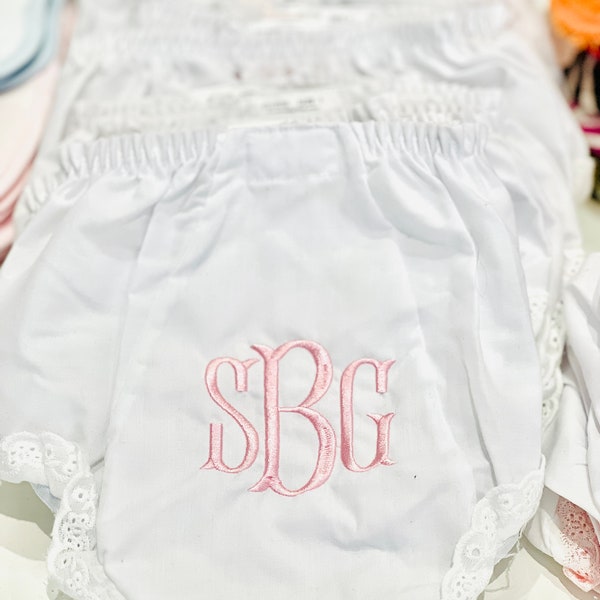 Personalized Diaper Cover. Baby Bloomers! Monogrammed Baby Bloomer. Double Seat Panty. Custom Monogram.