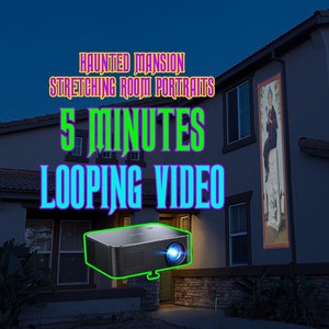 5m Stretching Portraits Vertical Video Loop for Video Projection Halloween 1080p