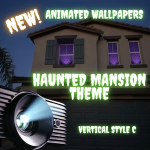 Blinking Demon Wallpaper With Spooky Uplighting - Seamless Video Projection Loop - 1080p - Haunted Mansion Theme Digital Decoration
