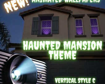 Blinking Demon Wallpaper With Spooky Uplighting - Seamless Video Projection Loop - 1080p - Haunted Mansion Theme Digital Decoration