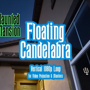 Floating Candelabra From Haunted Mansion Seamless Animated Video Loop - Vertical 1080p