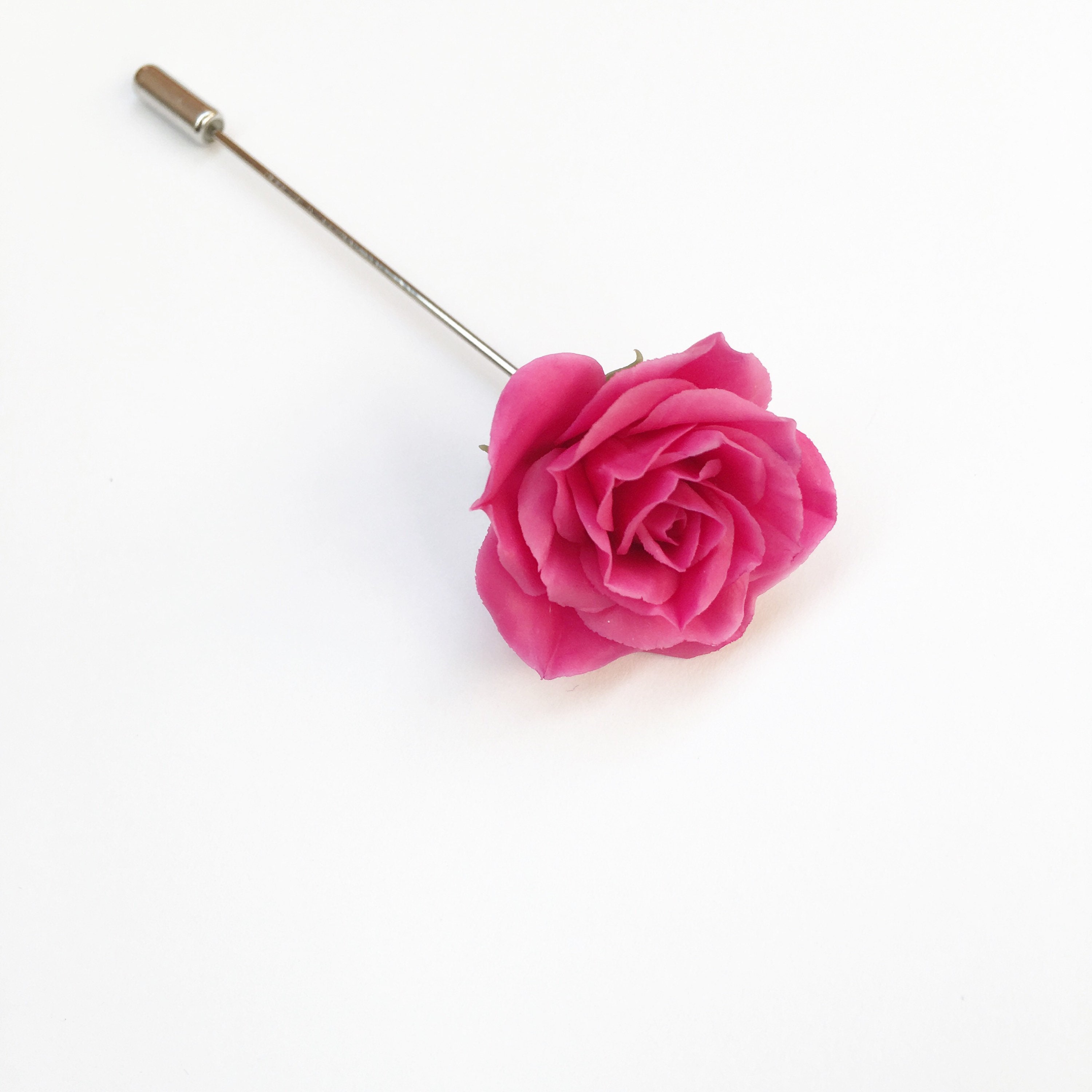 Flower Lapel Pin Rose Lapel Pin Flower Boutonniere Groomsmen Etsy