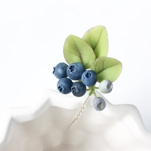 Blueberry hair pin blueberry hair piece blue hair clip berry hair piece blueberry wedding berry accessory rustic hair pin woodland headpiece
