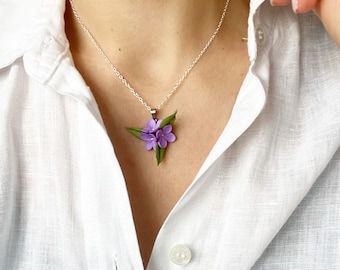 Lilac pendant lilac necklace lilac jewellery delicate earrings botanical jewellery delicate pendant flower jewellery floral pendant