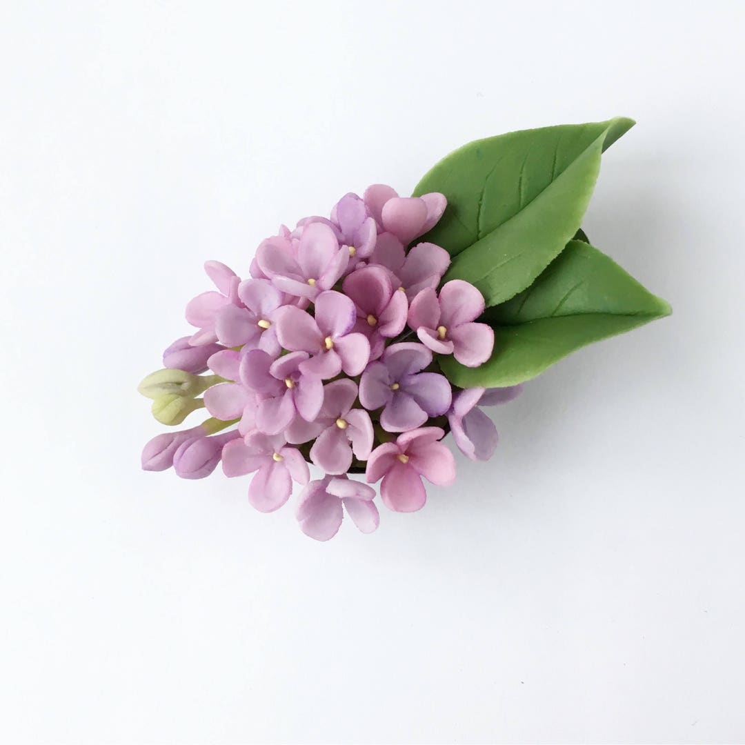 Lilac Hair Clip, Lilac Flower Hair Clip Purple Flower Head Piece Lilac