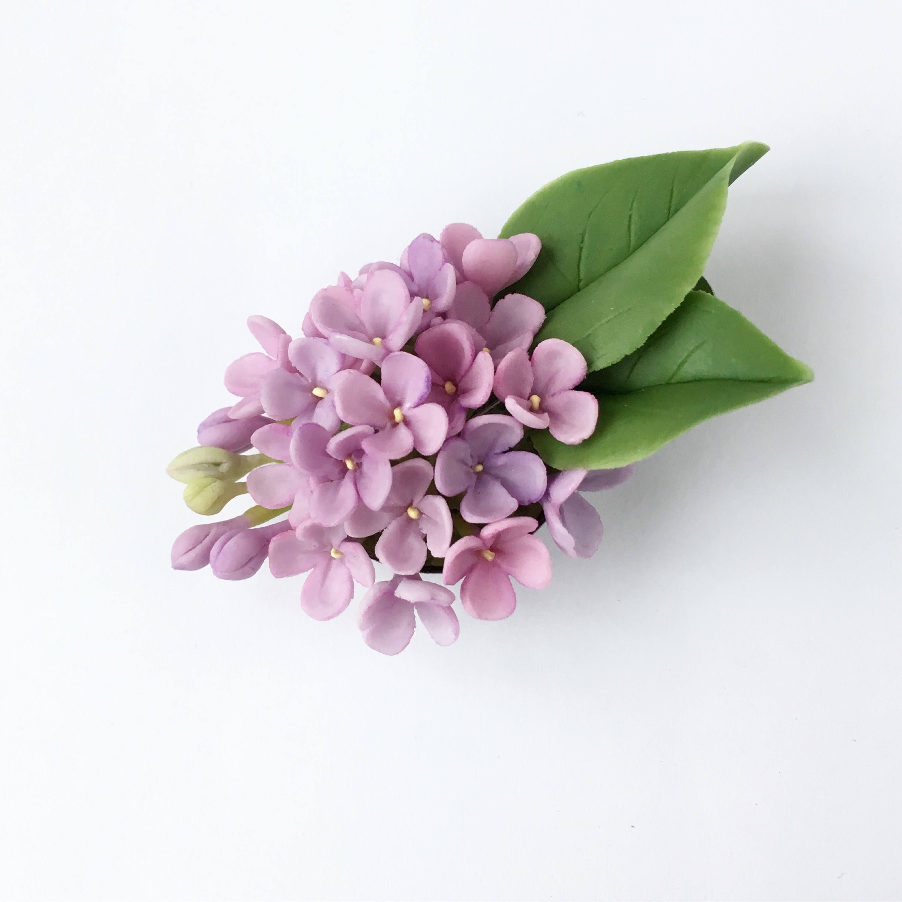 Lilac hair clip lilac flower hair clip purple flower head Etsy