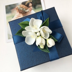Ivory flower bridal hair clip flower blossom head piece wedding hair piece bridal hair clip flower wedding hairpiece floral hair piece