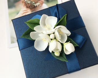 Ivory flower bridal hair clip flower blossom head piece wedding hair piece bridal hair clip flower wedding hairpiece floral hair piece