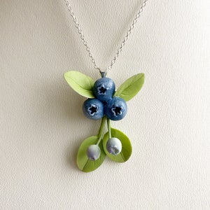 Bosbessenhanger, bosbessenketting, bosbessensieraden, bosbessenhanger bosbessen bruiloft bes sieraden plantensieraden natuurlijke hanger