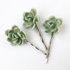 Succulent bobby pins bridal succulent hair pieces green succulent hair grips southwestern wedding hairpiece bridal pics green succulent pics