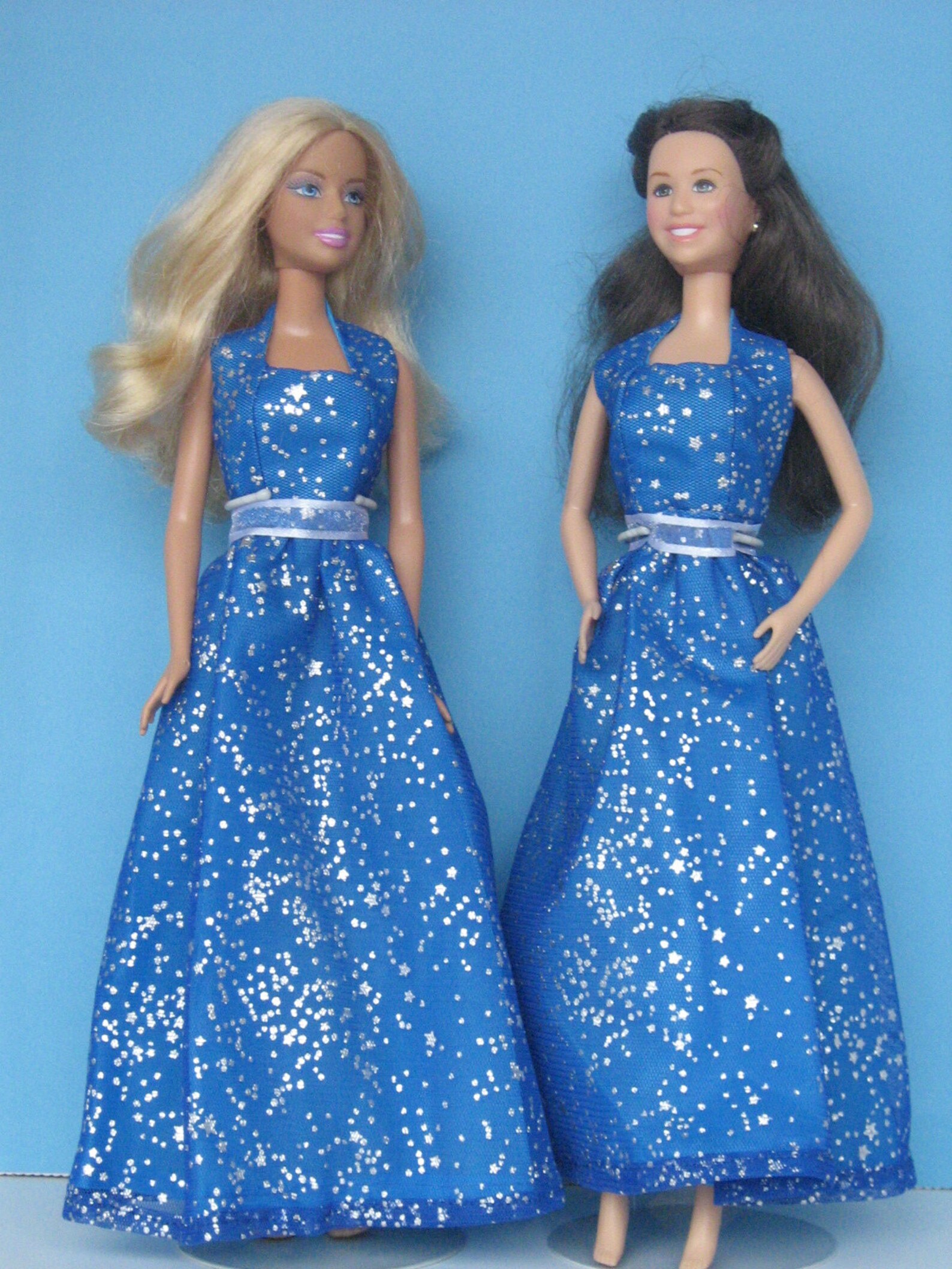 Barbie Dress Sparkle Long Blue | Etsy