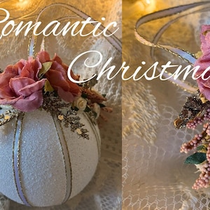 New home Ornament Shabby Chic Decor Teacher Christmas Gift Ornament First Christmas Ornament Keepsake Ornament Holiday Decor Ornament Pink