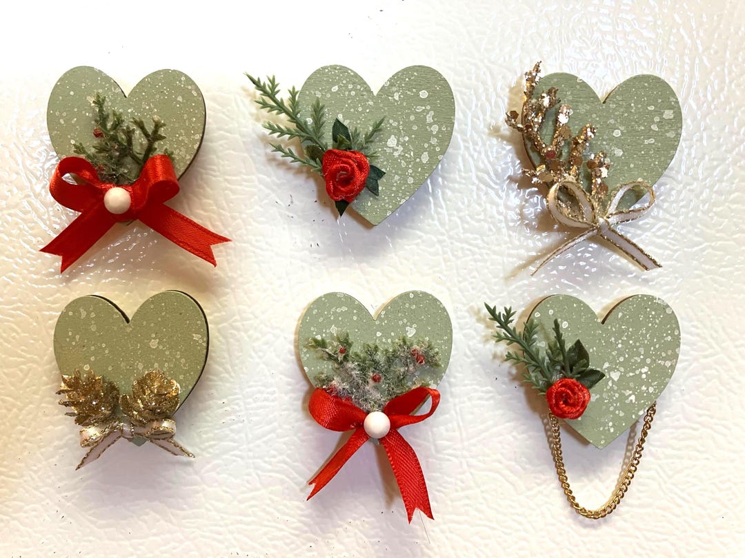 Christmas Refrigerator Magnets Set Holiday Kitchen Decor Magnet Cute ...