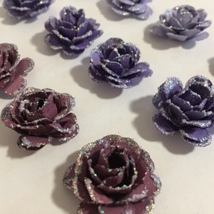 Karte machen Lila Blume Lila Rose Handwerk Scrapbooking Papierblumen Geschenk für sie Baby-Dusche Hochzeit Dekor Brautparty