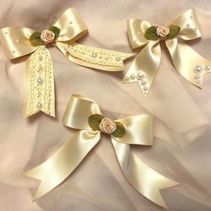 Elegant hair barrette hair barrette ribbon bow hair accessories decorative hair clip bow hair accessory chic hair clip fancy hair barrette