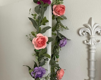 Spring Garland Summer Garland Mantel Garland Spring Mantel Decor Garland for Mantel Summer Mantel Decor Floral Garland Boho Spring Garland