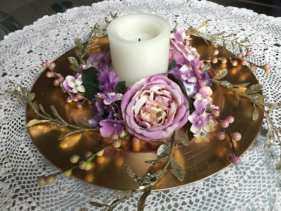 Decorative Candle Plate Candle Plate Plate Candle Candles Etsy