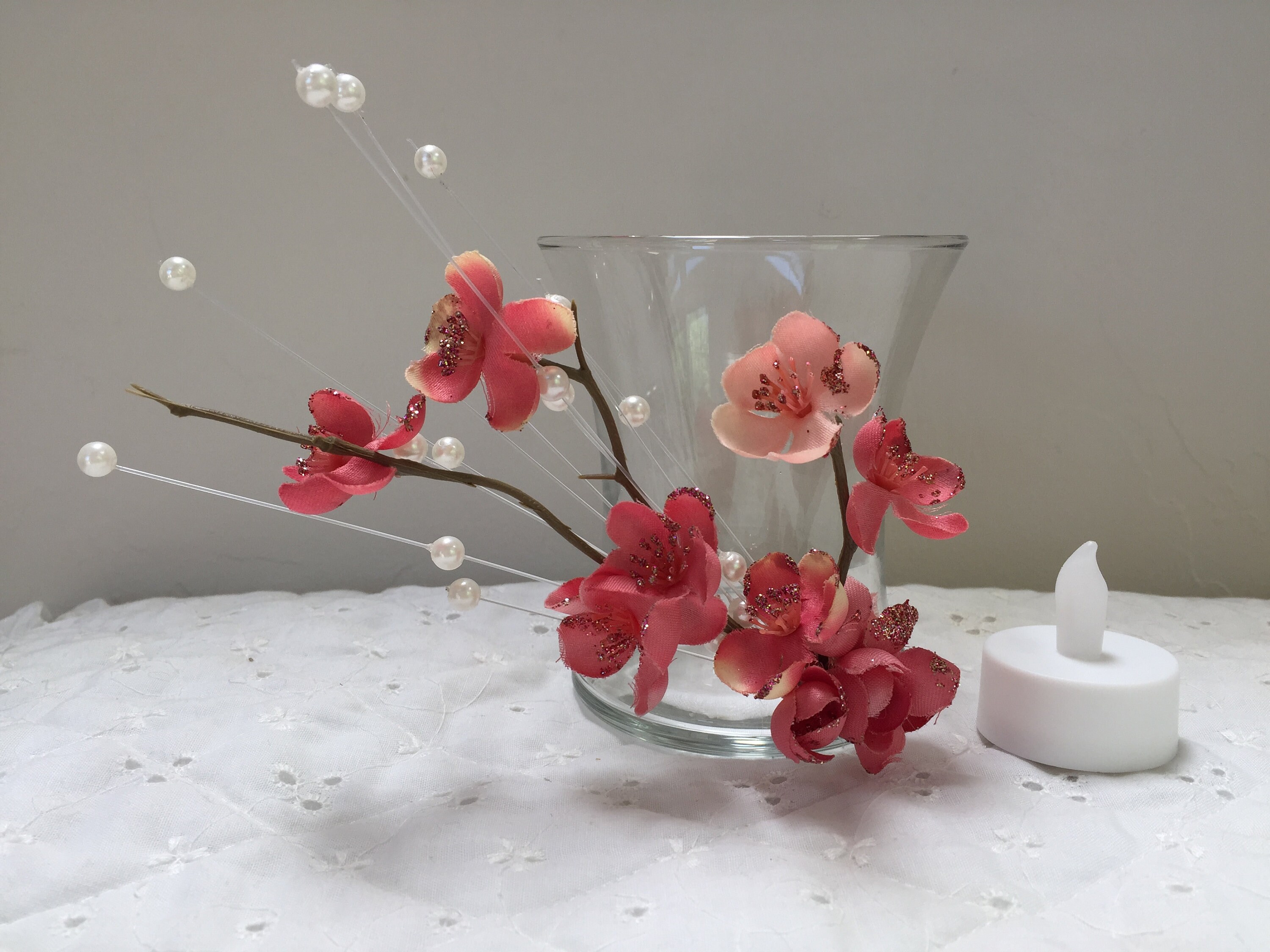 Cherry Blossom Candle Holder Cherry Blossom LED Candle Etsy