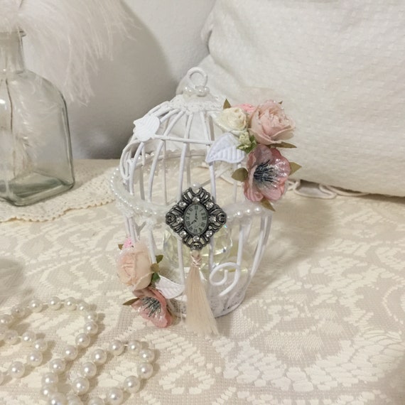 Shabby Chic Crystal Ball Bird Cage Shabby Chic Decor Shabby Etsy