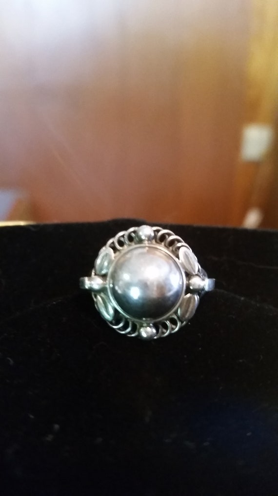 Georg Jensen sterling silver Moonlight Blossom rin