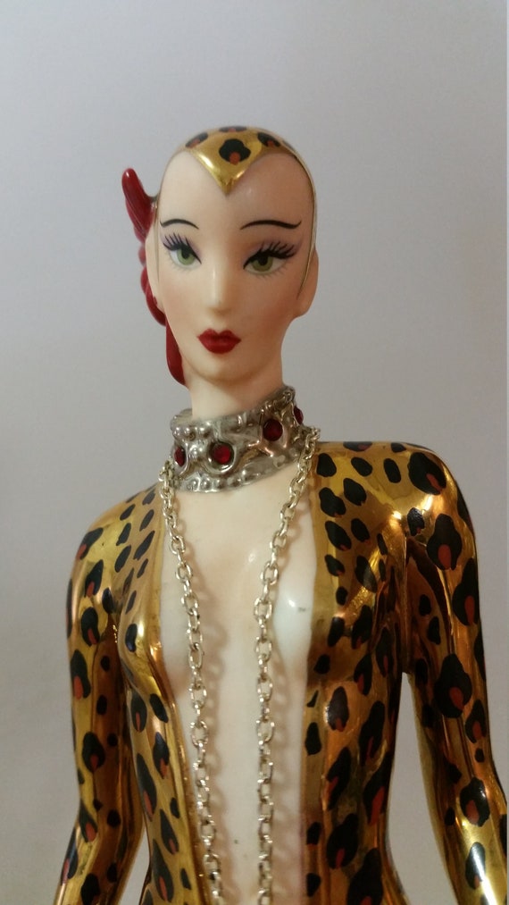 フランクリンミント　Leopard（レオパード）　5/6出品終了 Franklin Mint's Leopard by Erte' - Etsy