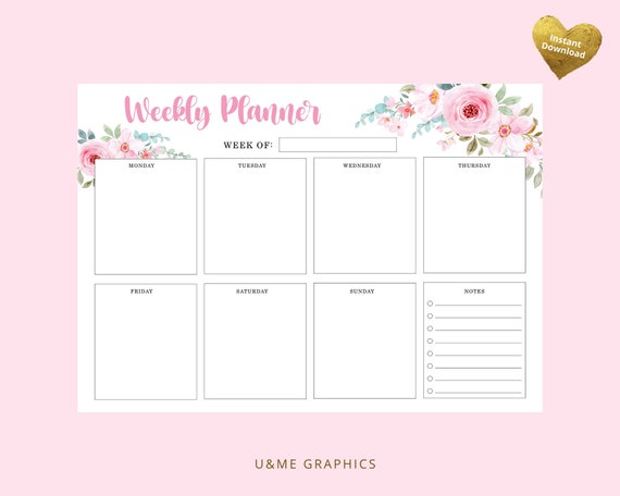 福袋・半額ポスター - クリーニング屋さん専用の通 Pink Planner, Weekly Floral Florals, Planner Weekly 手帳