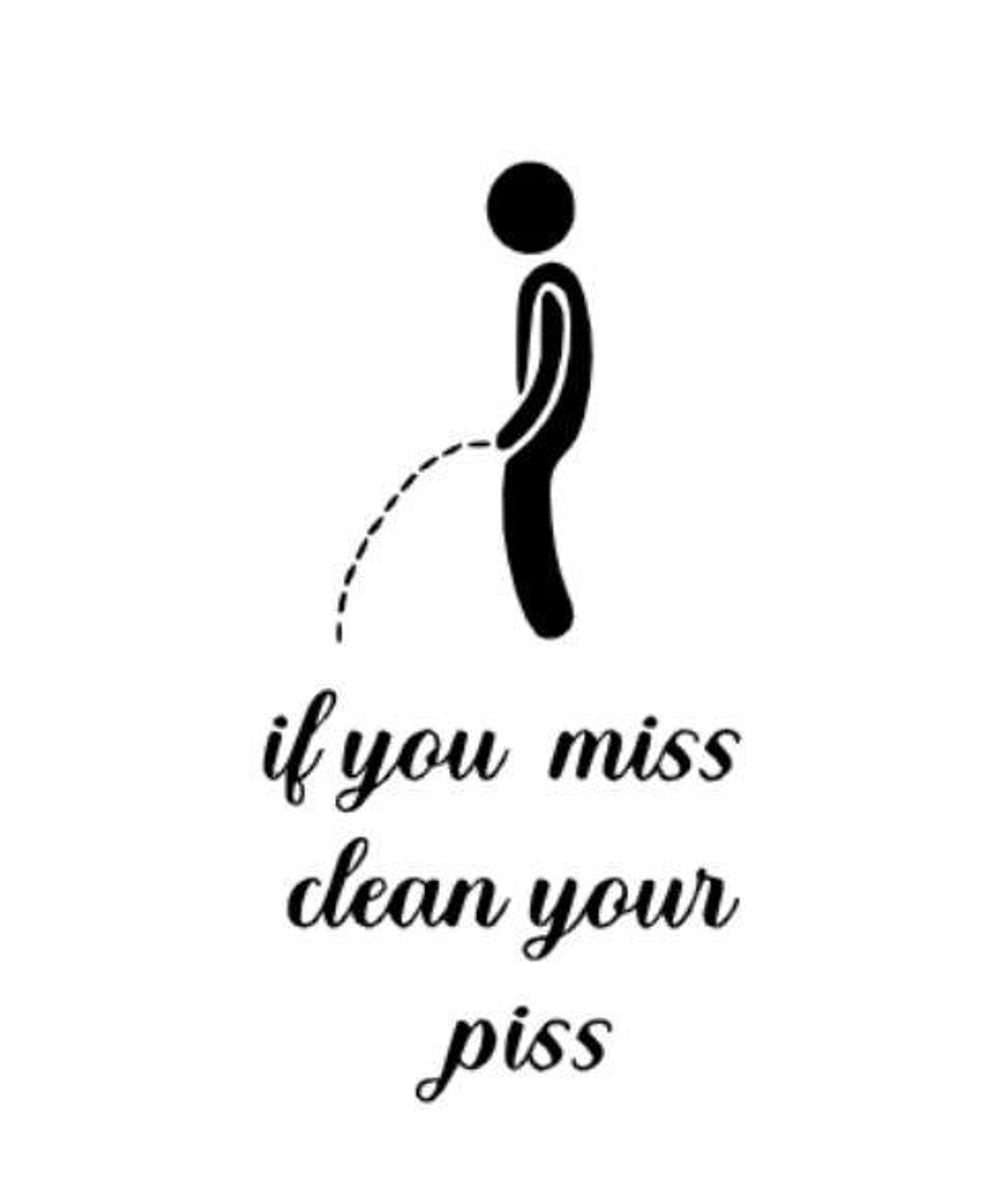 If You Miss Clean Your Pissvinyl Decaltoilet Seat Etsy