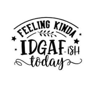 Feeling Kinda IDGAF Today.Car Sticker.Bumper Sticker.Funny Sticker.Funny Car Decal.Truck Sticker.Tool Box Decal.