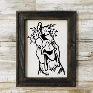 Funny Chicken Picture.Farm Fresh Eggs.Reverse Canvas.Home decor.House Warming Gift.Kitchen Sign.Reverse Canvas Art.Farmhouse Decor.