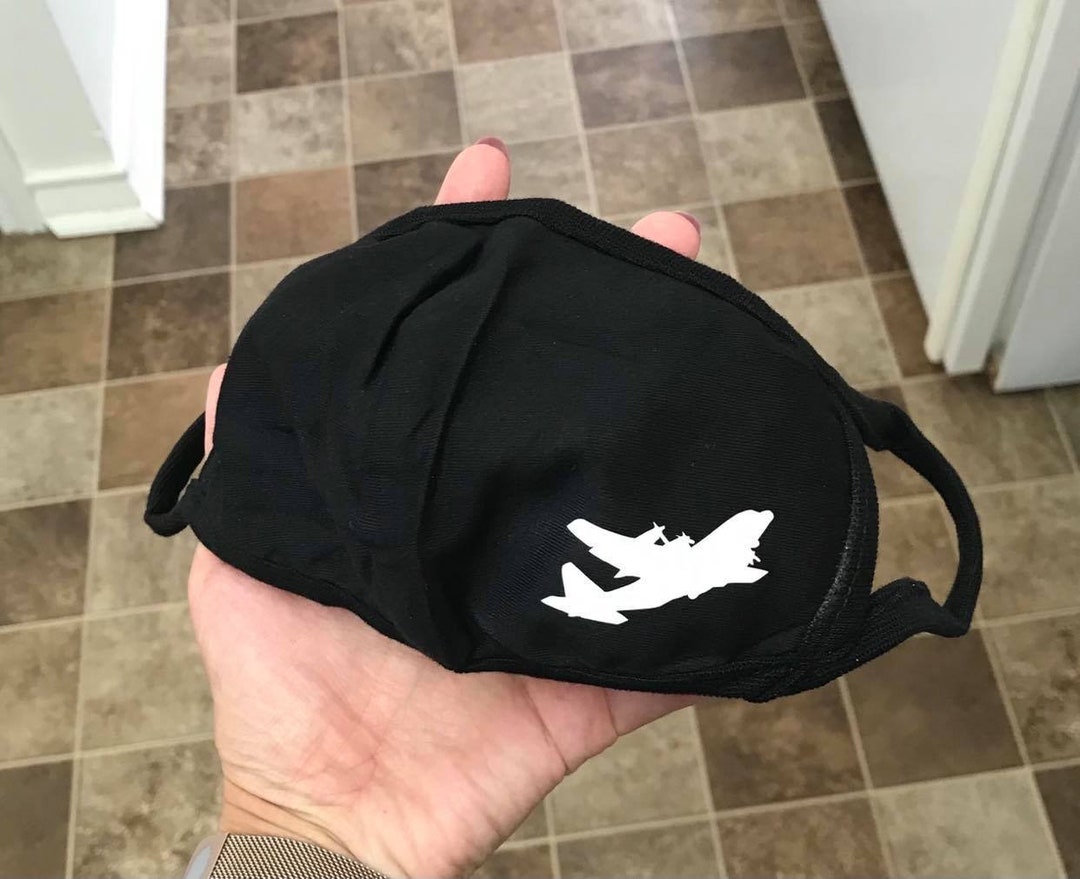C130 Face Mask Airplane Mask Air Force Face Mask Custom Etsy