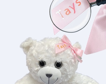 Custom Teddy Bear with Personalized Bow | Photo & voice Teddy Bear | Personalized Birthday Gifts | Voice Recording Gift