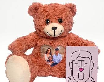 Personalized Voice Recording Teddy Bear: Custom Photo & Card