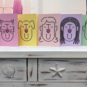 Tarjeta I Love You con mensaje personalizado / Tarjetas hechas a mano / Tarjeta del 1er aniversario / Tarjeta de cumpleaños emergente / Tarjeta de cumpleaños número 80