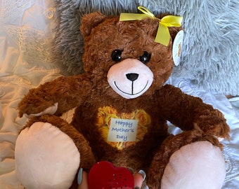 Cadeau d’enregistrement vocal teddy bear de la fête des mères | | d’ours en peluche enregistrable | des ours de la fête des Mères | cadeau personnalisé Cadeau personnalisé pour maman
