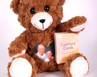 Custom Memory Bear | Grief Bear | Photo & voice Teddy Bear| Bereavement Gifts | Hospice Gift  | Voice Recording Gift