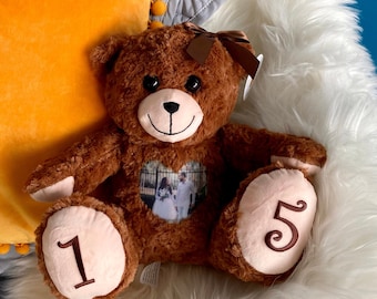 Oso de peluche personalizado con grabación de voz y foto - CuddleBuddy personalizado