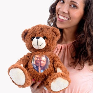 Photo & Voice Custom Teddy Bear | Teddy Bear with Loved Ones Voice | Memory Bear | Sympathy Gift | Personalized Teddy Bear | Recordable bear