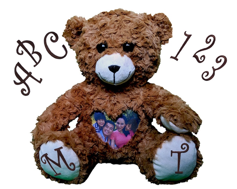 Keepsake Bear Custom Photo & Audio Teddy Bear Bear with Recording Recordable Stuffed Animal Voice Recording Gift Bereavement bear image 7