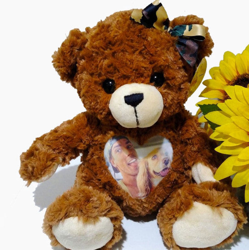 Personalized Military Teddy Bear Photo and voice teddy bear | Etsy