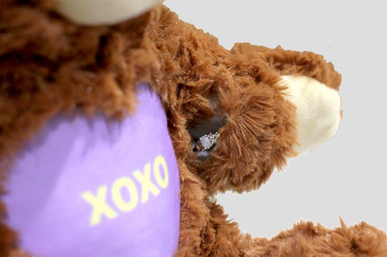 with Bow custom teddy bear bereavement bear photo teddy bear personalized plushy CuddleBuddy JR