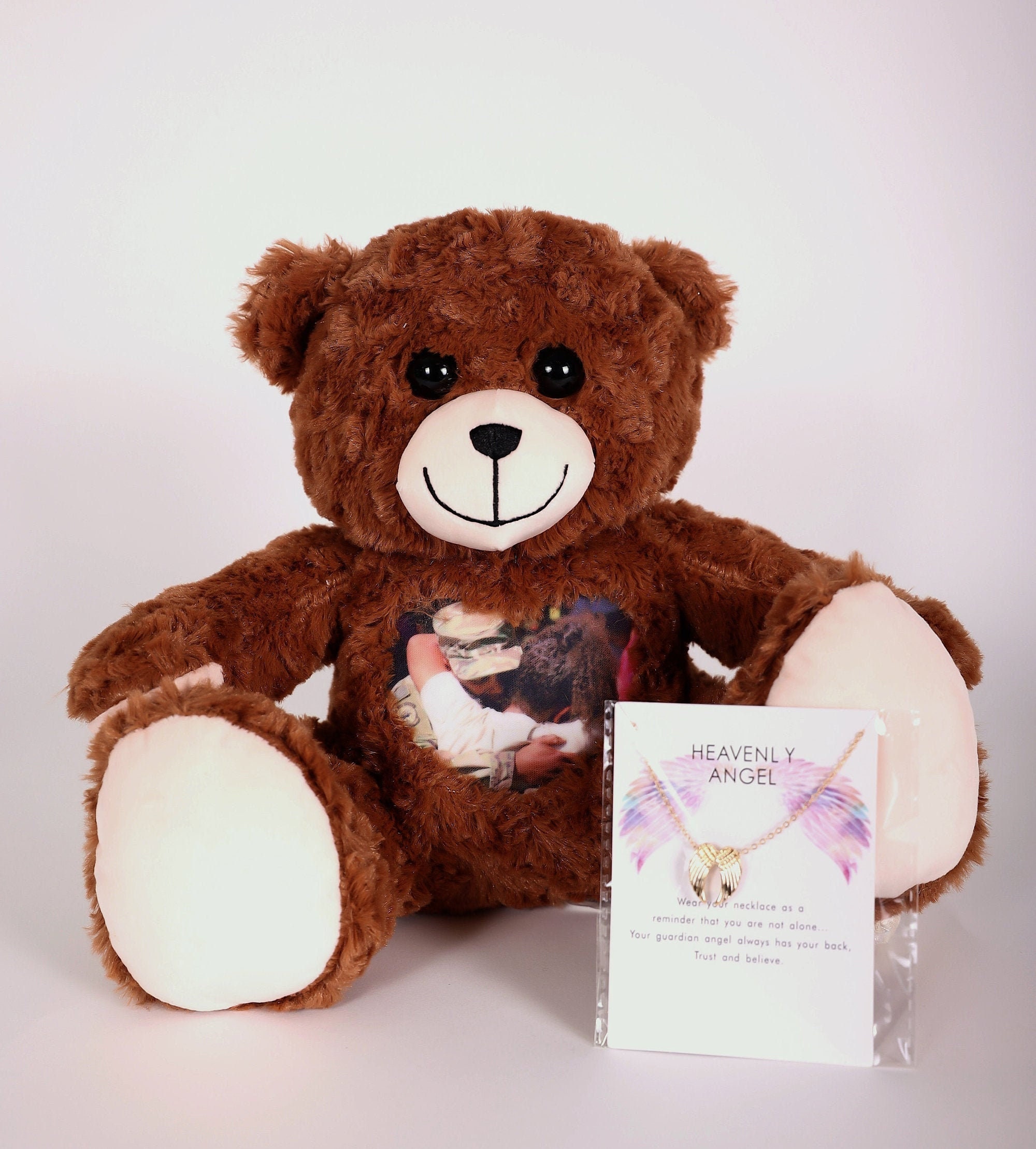 Peluche ourson ange gardien personnalisable