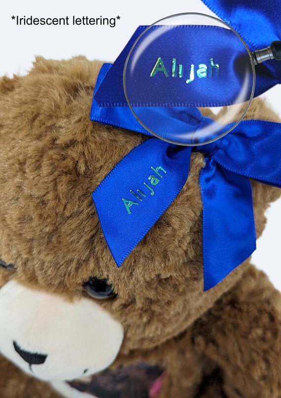 Custom Teddy Bear With Personalized Bow Photo Voice Teddy Bear Personalized Birthday Gifts Voice Recording Gift Etsy UK